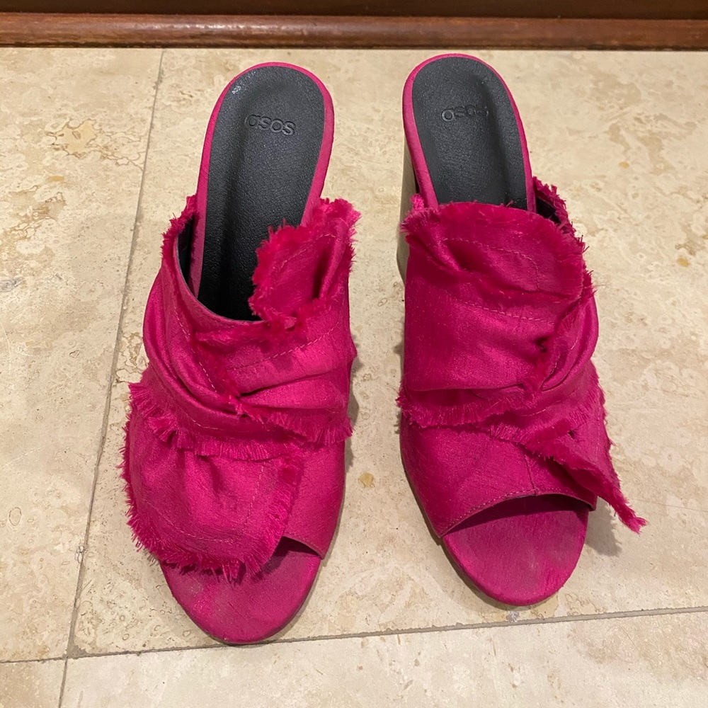 Asos pink mule sandals